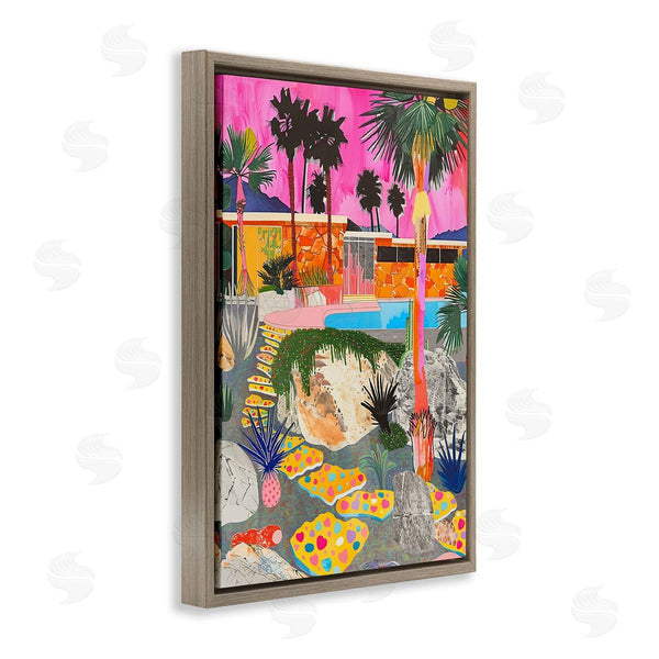 Stupell Industries Jess Stempel | Modern Tropical Villa Collage Wall Art