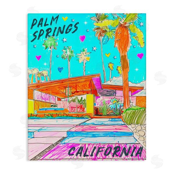 stupell industries Jess Stempel | Palm Springs Villa Doodle Wall Art