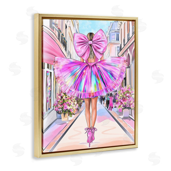 Stupell Industries Jess Stempel | Prismatic Pink Bow & Dress