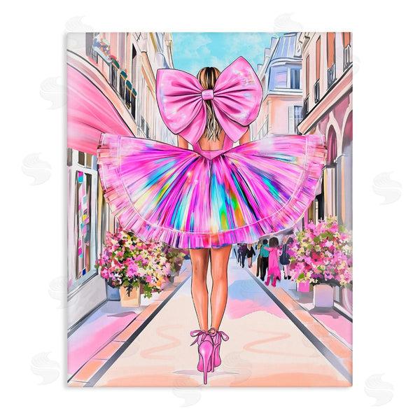 stupell industries Jess Stempel | Prismatic Pink Bow & Dress