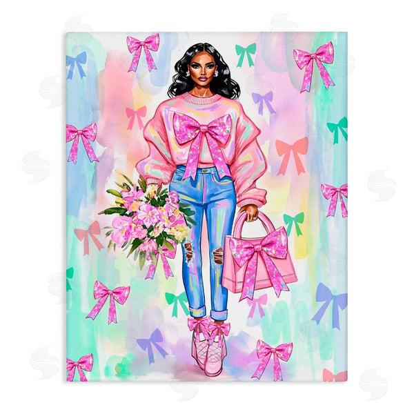stupell industries Jess Stempel | Trendy Ribbon Fashion Wall Art