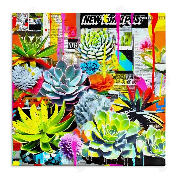 stupell industries Jess Stempel | Urban Graffiti Succulents Wall Art