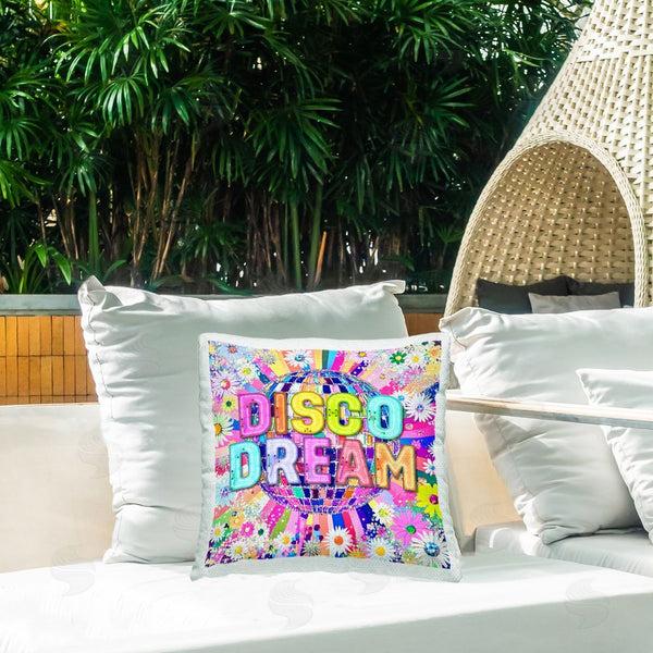 Stupell Industries Jess Stempel | Vivid Disco Dream With Daisies Printed Throw Pillow