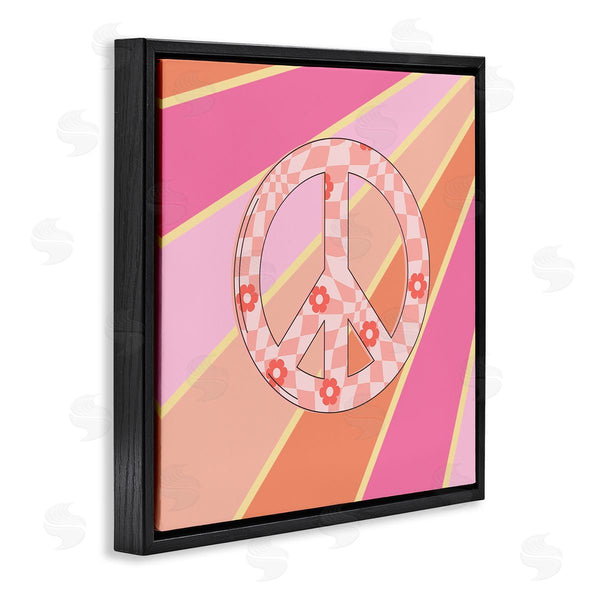 Stupell Industries Jesse Keith | Beaming Floral Peace Symbol
