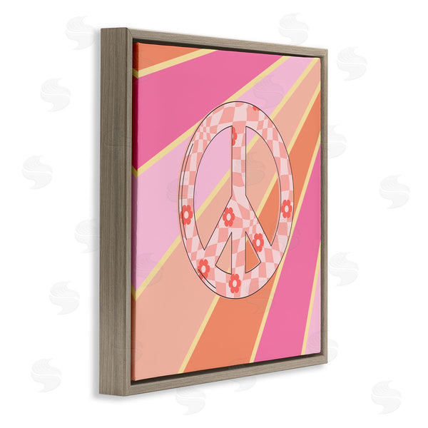 Stupell Industries Jesse Keith | Beaming Floral Peace Symbol