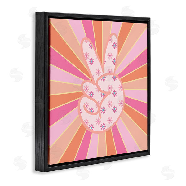 Stupell Industries Jesse Keith | Beaming Peace Sign Hand Wall Art