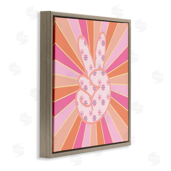 Stupell Industries Jesse Keith | Beaming Peace Sign Hand Wall Art