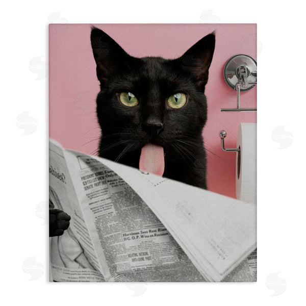 stupell industries Jesse Keith | Black Cat Bathroom Humor Wall Art