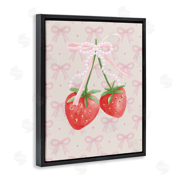 Stupell Industries Jesse Keith | Bows & Berries Strawberry Wall Art