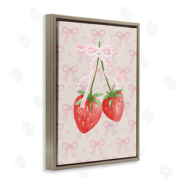 Stupell Industries Jesse Keith | Bows & Berries Strawberry Wall Art