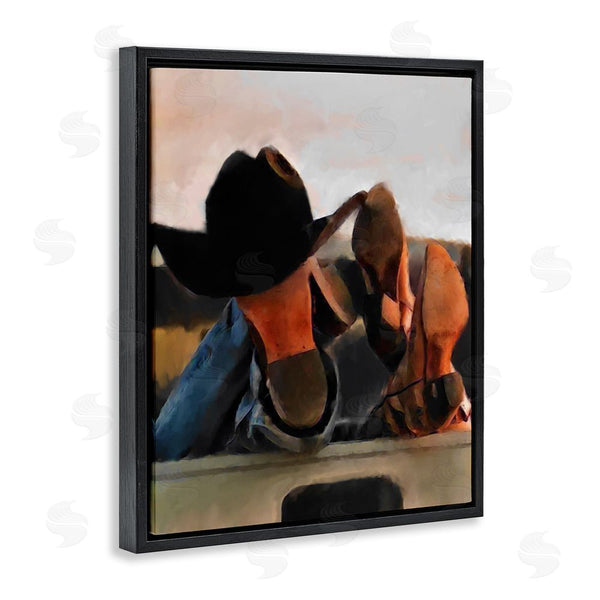 Stupell Industries Jesse Keith | Couple Resting Cowboy Boots Wall Art