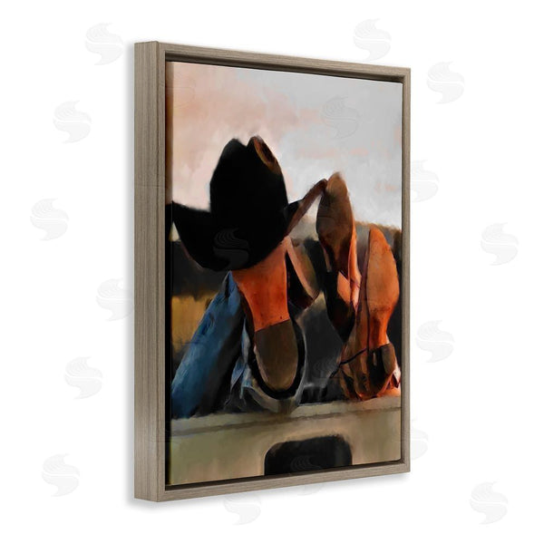 Stupell Industries Jesse Keith | Couple Resting Cowboy Boots Wall Art