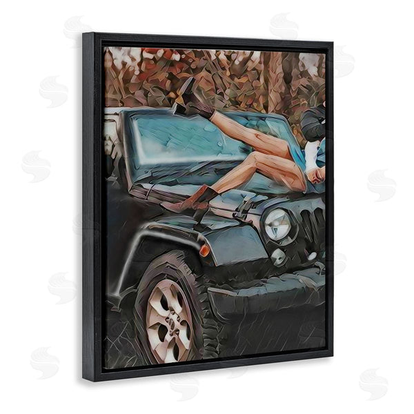 Stupell Industries Jesse Keith | Cowgirl On Car Hood Wall Art