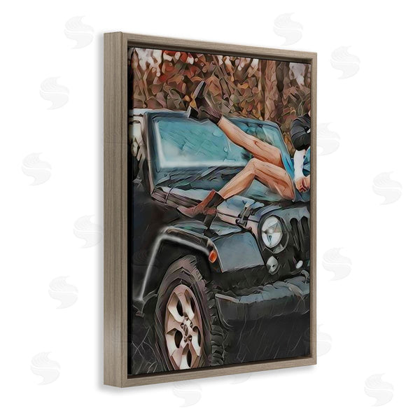 Stupell Industries Jesse Keith | Cowgirl On Car Hood Wall Art