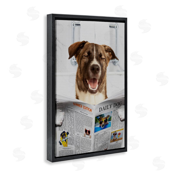 Stupell Industries Jesse Keith | Daily Dog Bathroom Humor