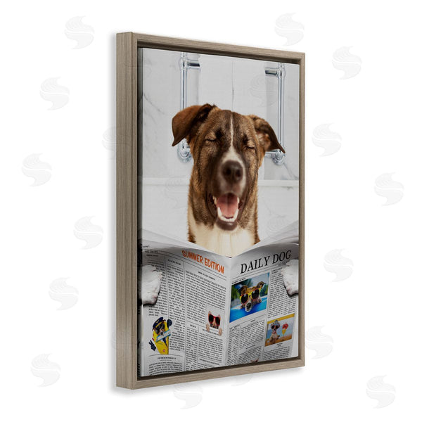 Stupell Industries Jesse Keith | Daily Dog Bathroom Humor