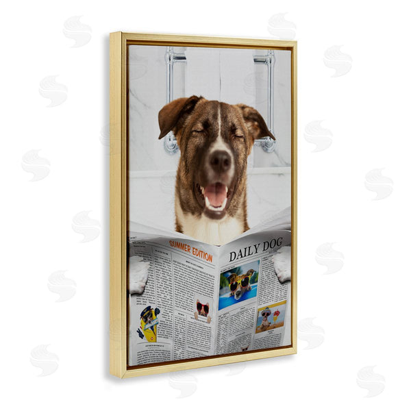 Stupell Industries Jesse Keith | Daily Dog Bathroom Humor