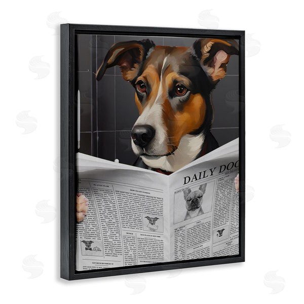 Stupell Industries Jesse Keith | Daily Poochie Bathroom Humor