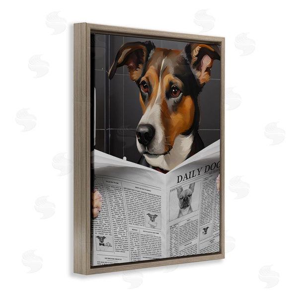 Stupell Industries Jesse Keith | Daily Poochie Bathroom Humor