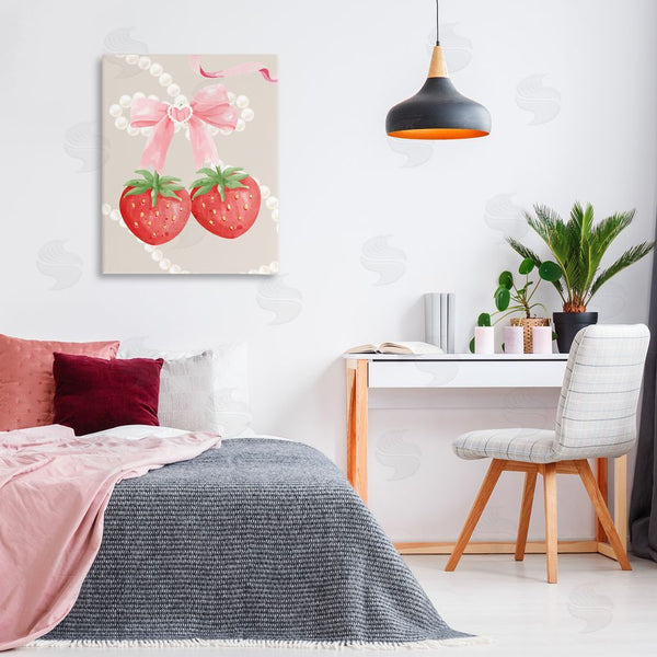 Stupell Industries Jesse Keith | Feminine Strawberry Pearls Wall Art