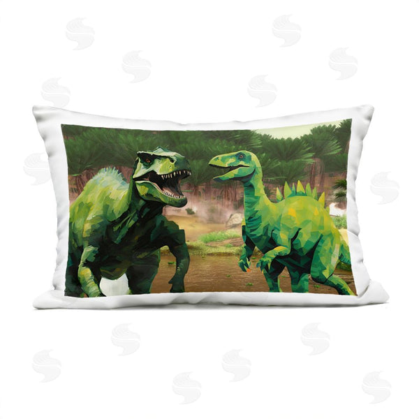 Stupell Industries Jesse Keith | Green Jungle Dinosaurs Throw Pillow