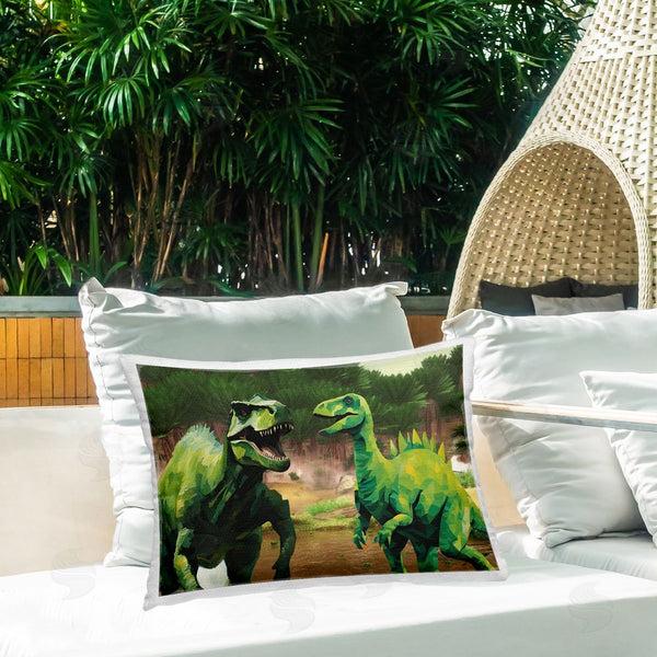 Stupell Industries Jesse Keith | Green Jungle Dinosaurs Throw Pillow