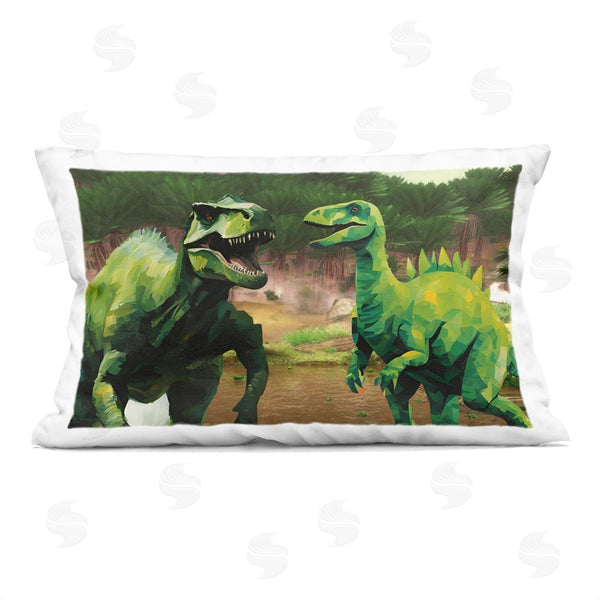 stupell industries Jesse Keith | Green Jungle Dinosaurs Throw Pillow