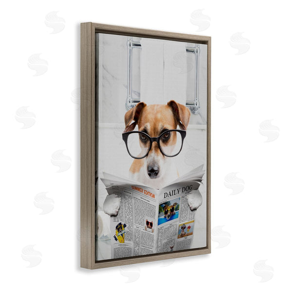 Stupell Industries Jesse Keith | Hound Concentration Bath Humor