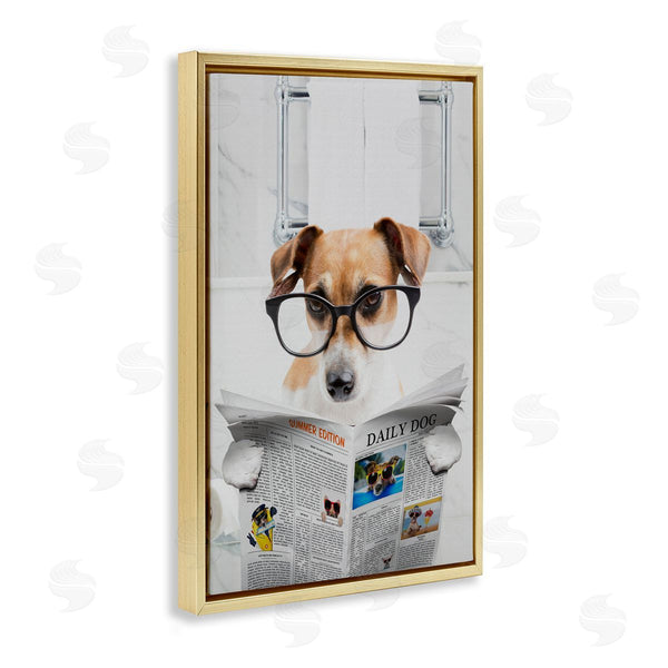 Stupell Industries Jesse Keith | Hound Concentration Bath Humor