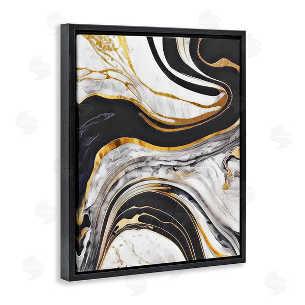 Stupell Industries Jesse Keith | Marbled Fluid Gold Accent Wall Art