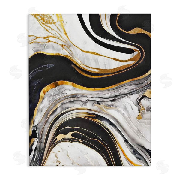 stupell industries Jesse Keith | Marbled Fluid Gold Accent Wall Art