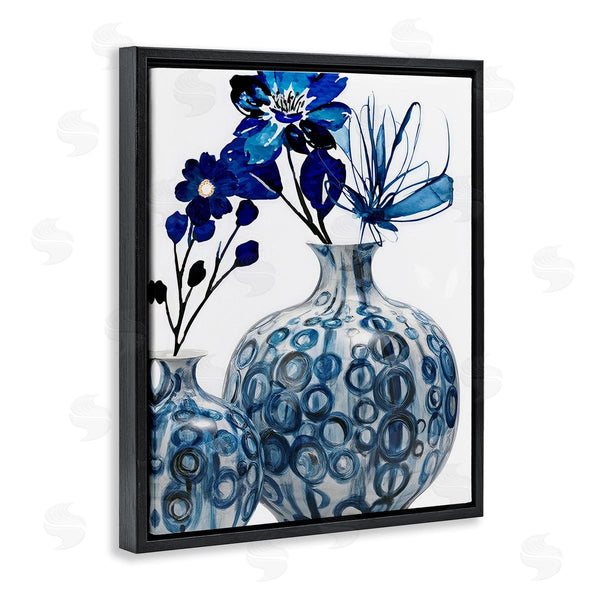 Stupell Industries Jesse Keith | Modern Blue Floral Ornate Vase Wall Art