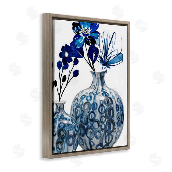 Stupell Industries Jesse Keith | Modern Blue Floral Ornate Vase Wall Art