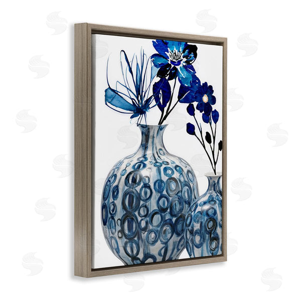 Stupell Industries Jesse Keith | Modern Blue Flower Arrangement Wall Art
