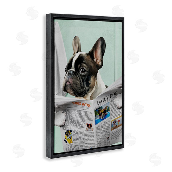 Stupell Industries Jesse Keith | Pug News Bathroom Humor