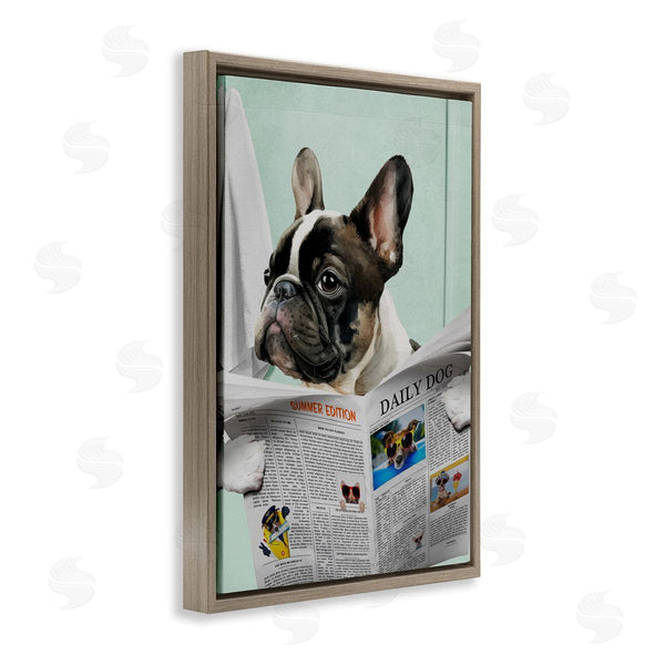 Stupell Industries Jesse Keith | Pug News Bathroom Humor