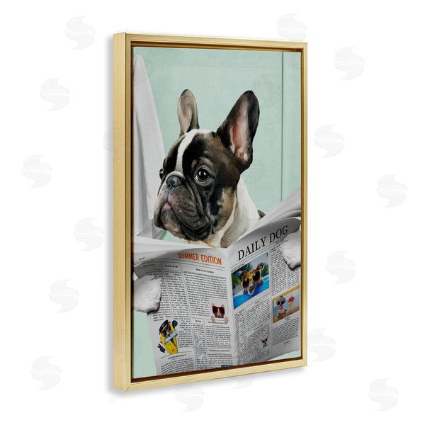 Stupell Industries Jesse Keith | Pug News Bathroom Humor