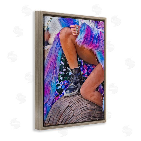 Stupell Industries Jesse Keith | Purple Fur & Boots Wall Art