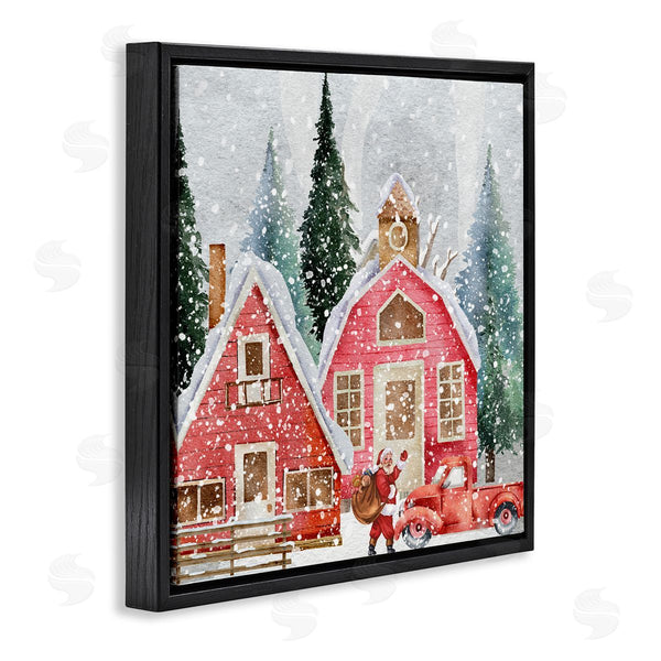 Stupell Industries Jesse Keith | Red Barn Santa Delivery