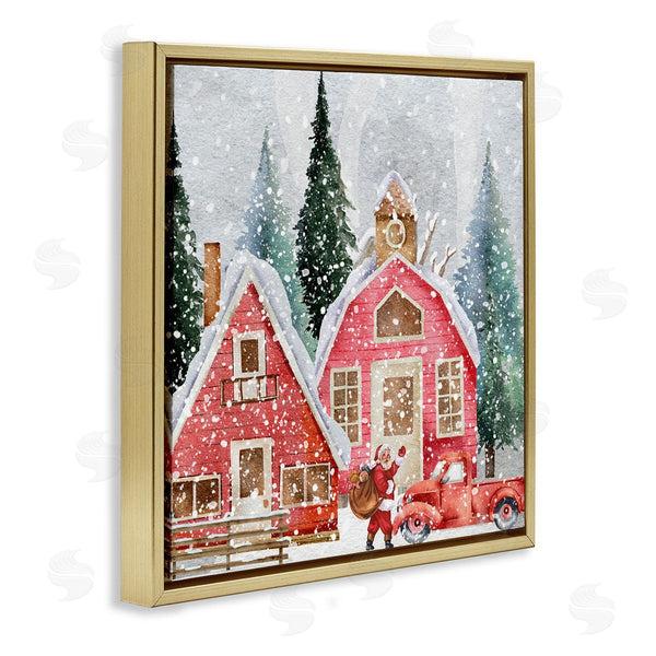 Stupell Industries Jesse Keith | Red Barn Santa Delivery