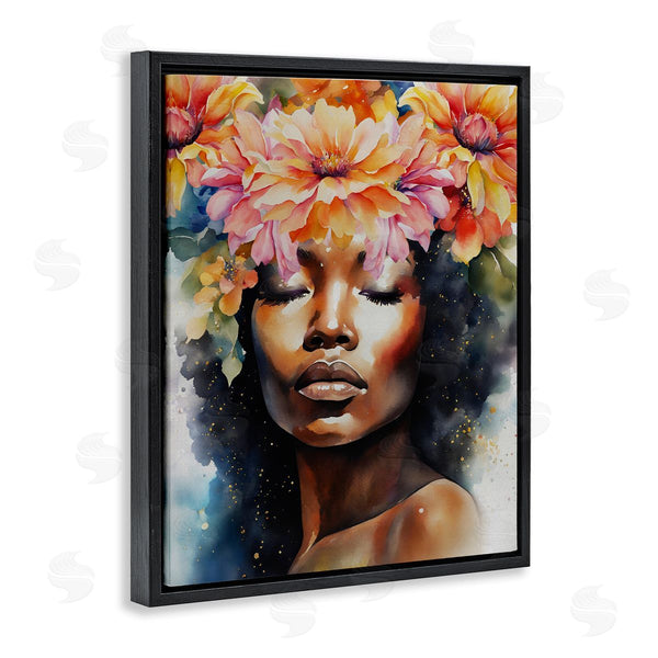 Stupell Industries Jesse Keith | Sleepy Flower Female Portrait