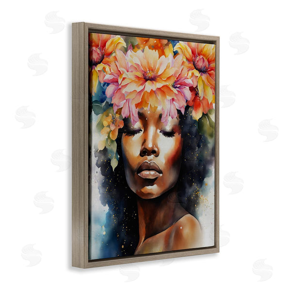 Stupell Industries Jesse Keith | Sleepy Flower Female Portrait