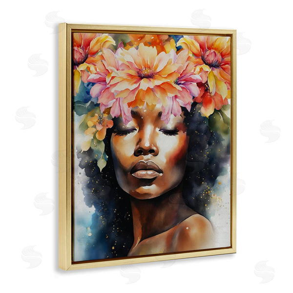 Stupell Industries Jesse Keith | Sleepy Flower Female Portrait