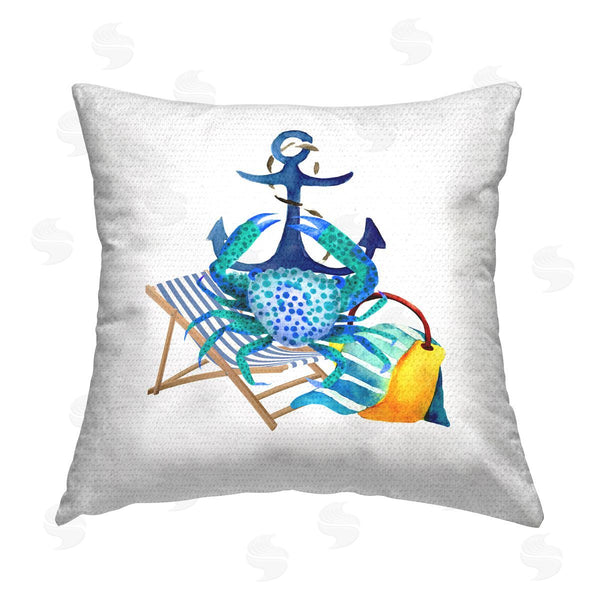Stupell Industries Jesse Keith | Summer Beach Anchor Printed Throw Pillow
