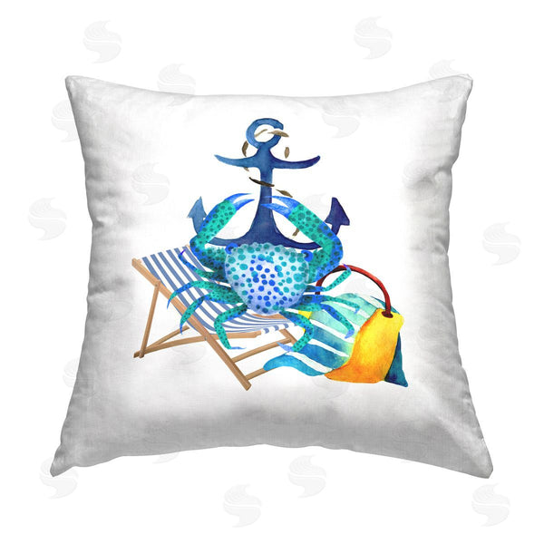 stupell industries Jesse Keith | Summer Beach Anchor Printed Throw Pillow