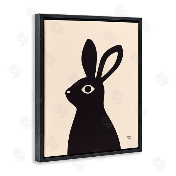 Stupell Industries Jessica Beck | Black Bunny On Cream Wall Art