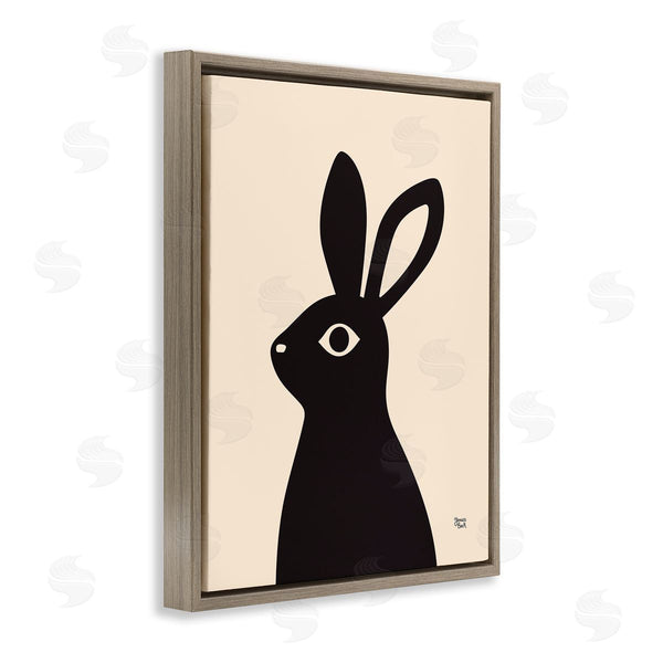 Stupell Industries Jessica Beck | Black Bunny On Cream Wall Art