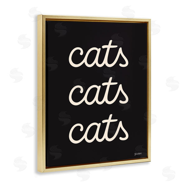 Stupell Industries Jessica Beck | Cats Repeating Typography
