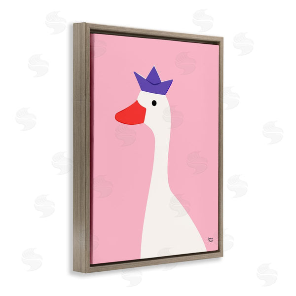 Stupell Industries Jessica Beck | Crowned Goose On Pink