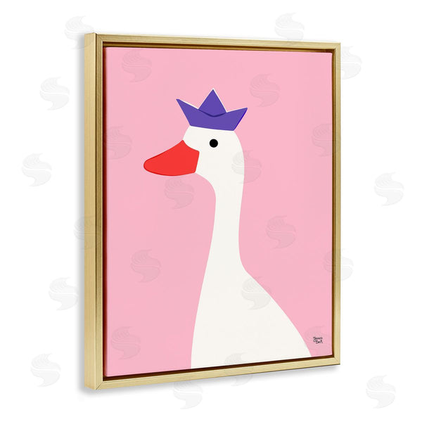Stupell Industries Jessica Beck | Crowned Goose On Pink
